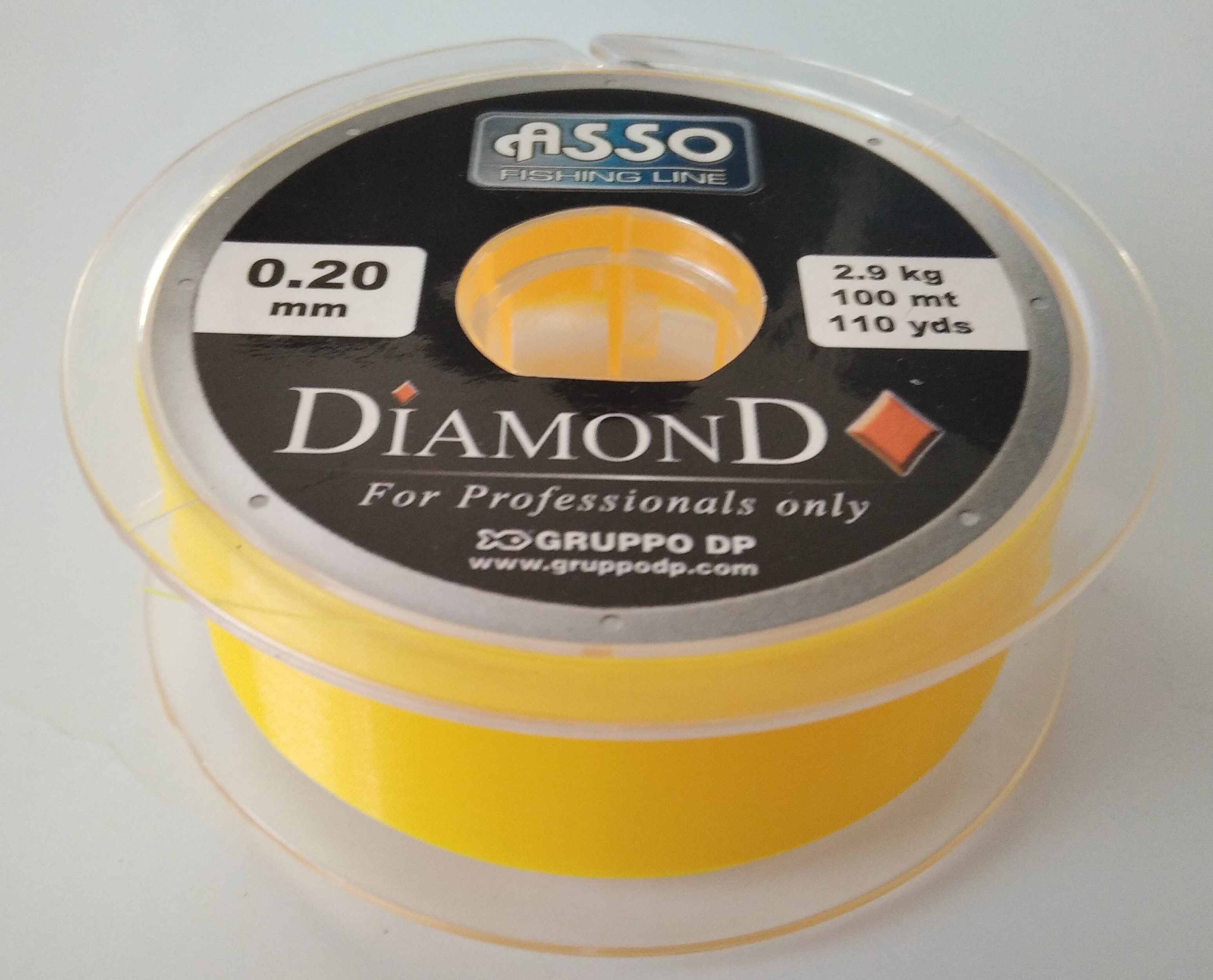 ASSO DIAMOND 100M 020mm 2.9kg YELLOW SOLID FLUOR 3