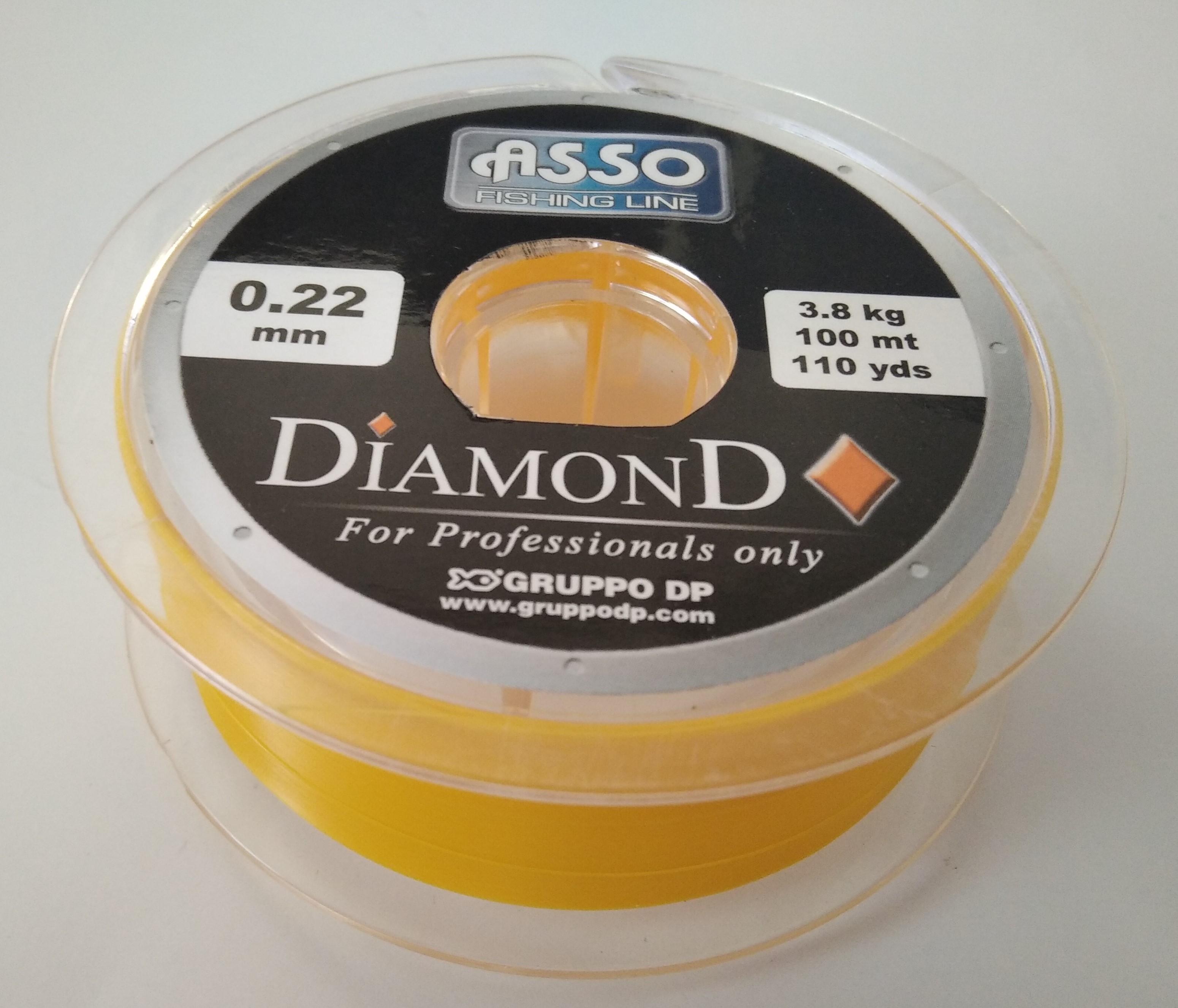 ASSO DIAMOND 100M 022mm 3,8kg YELLOW SOLID FLUOR 3