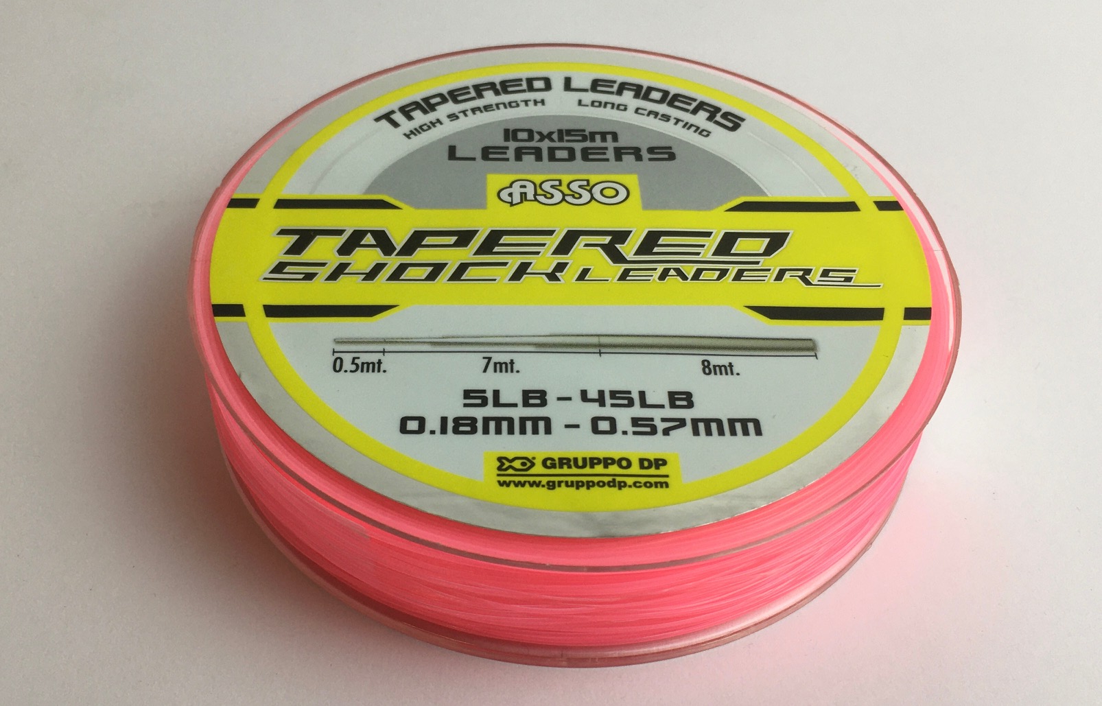 ASSO TAPERED SHOCK 10X15M 0.18-0.57MM PINK-40 SOLID 2