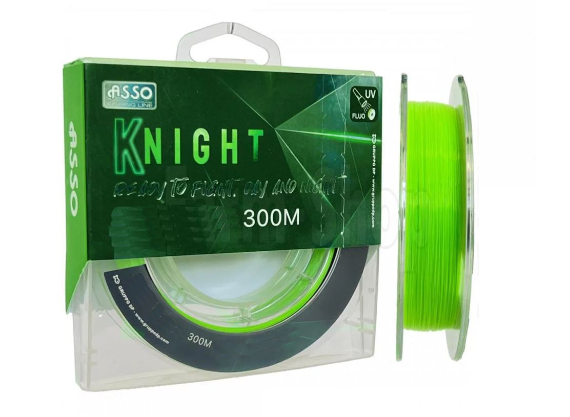 ASSO KNIGHT PAR 300M 0,218mm 1.7GO GREEN-61 FLUO
