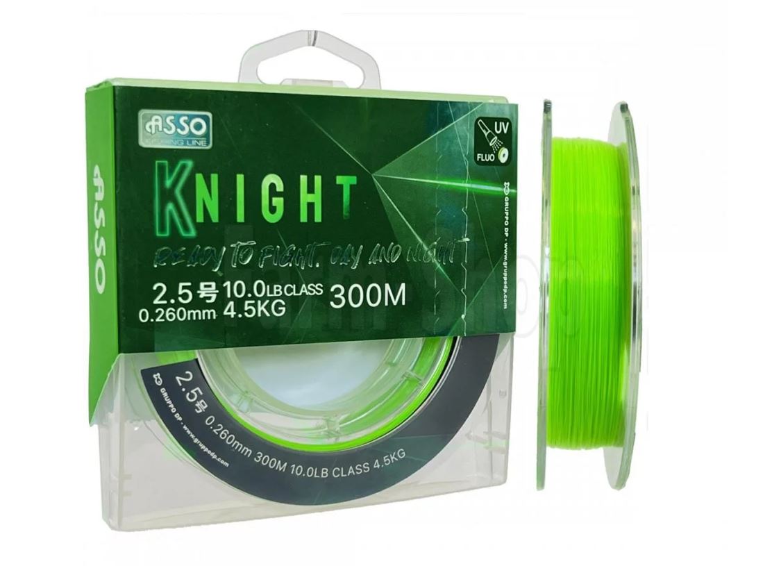 ASSO KNIGHT PAR 300M 0,260mm 2.5GO GREEN-61 FLUO 2