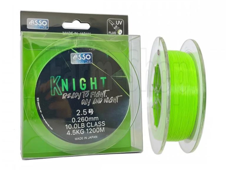 ASSO KNIGHT PAR 1200M 0,260mm 2.5GO GREEN-61 FLUO 3