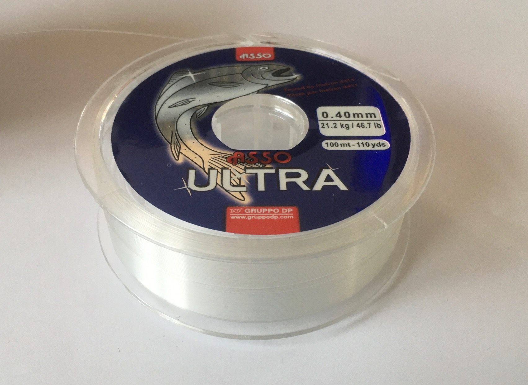 NYLON ASSO ULTRA PAR 100m WHITE-00 0,40 2