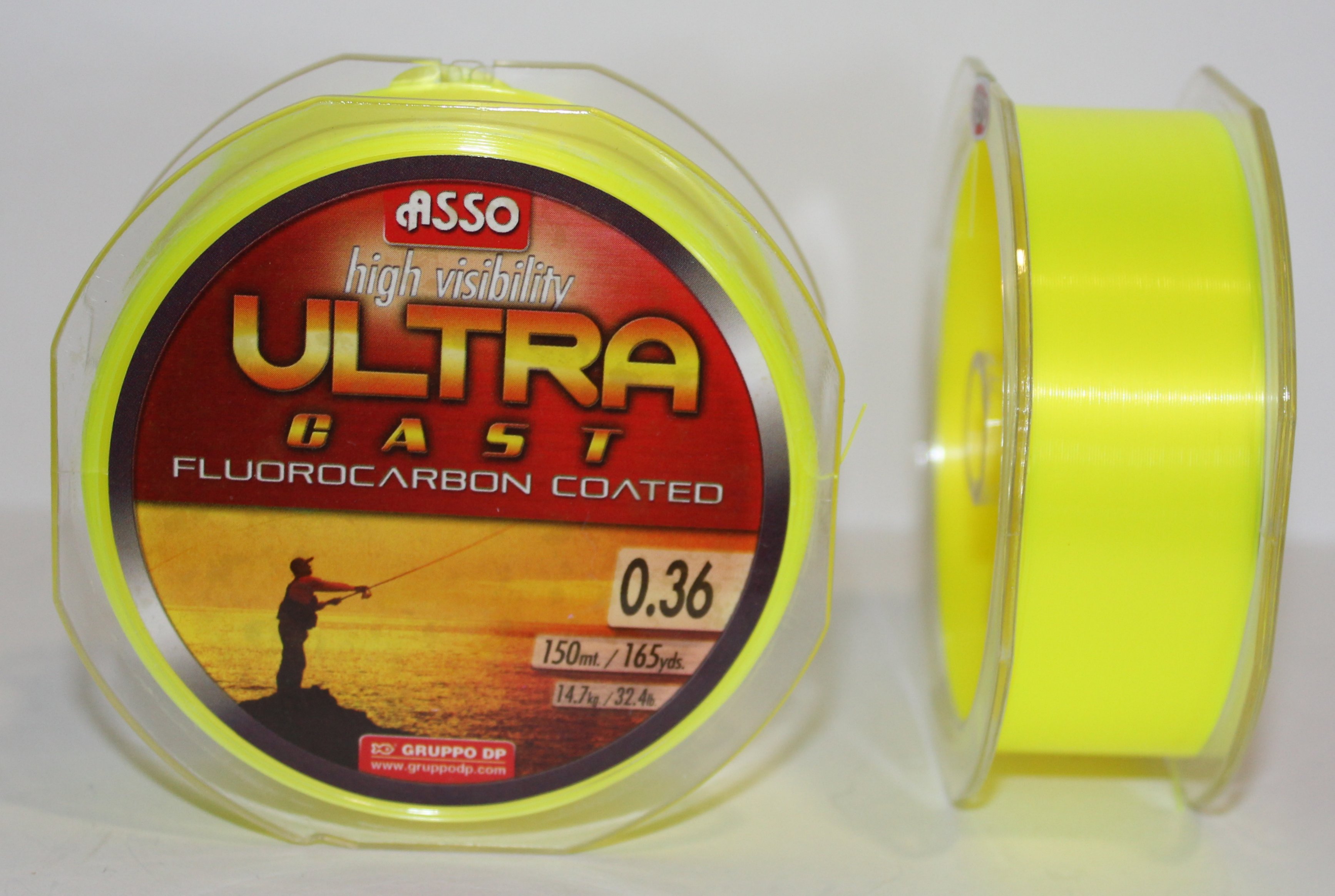 NYLON ASSO ULTRA CAST PARALELO 150m 0.36 YELLOW-11 FLUOR 2