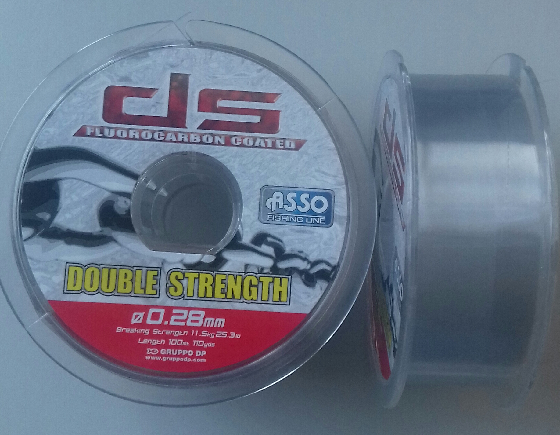 ASSO DOUBLE STRENGTH 100M 0,28 GREY-73 INDIV 3