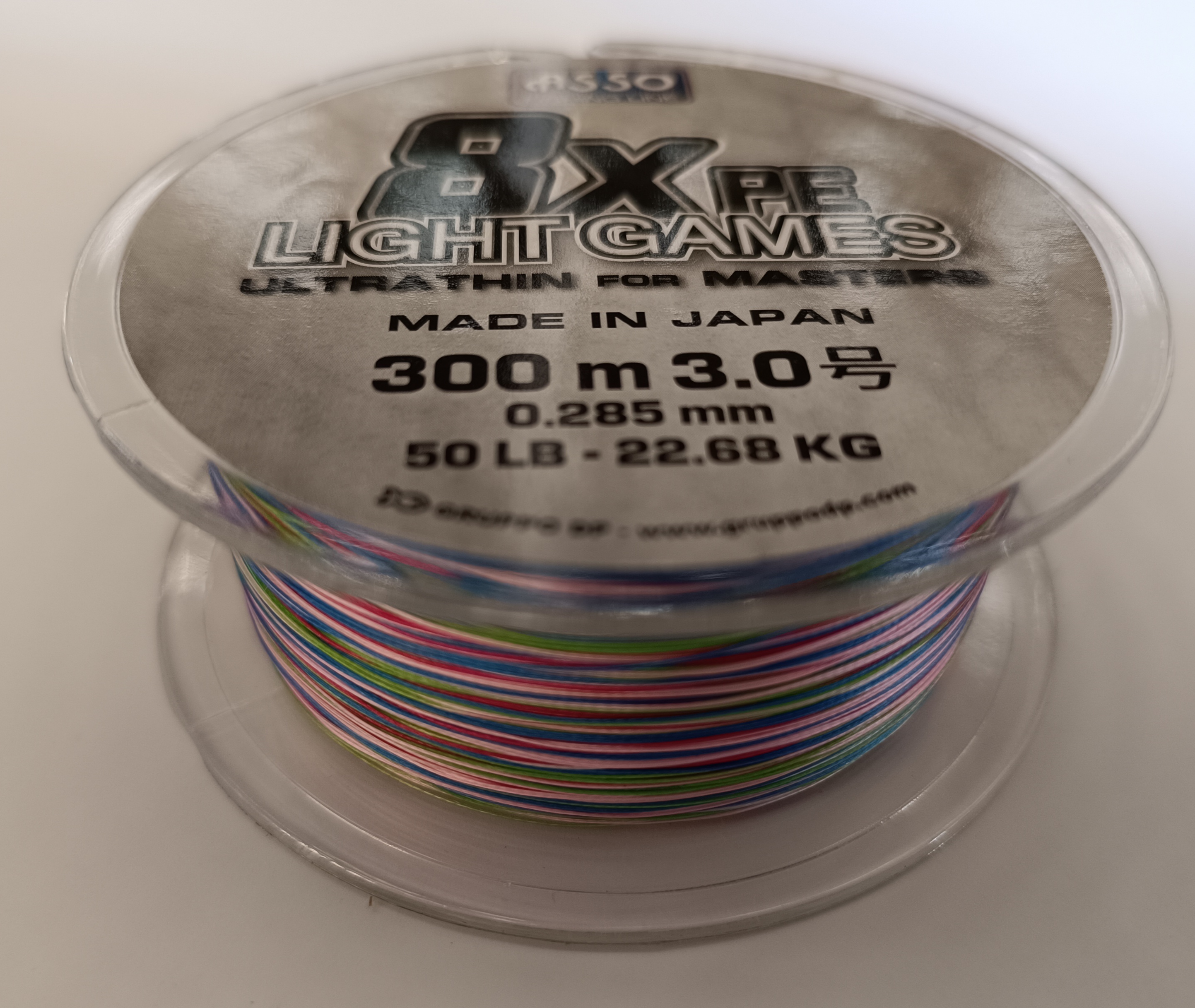 ASSO 8x LIGHT GAMES SPOOL 300M MULTICOLOR-AK 0.285MM 2