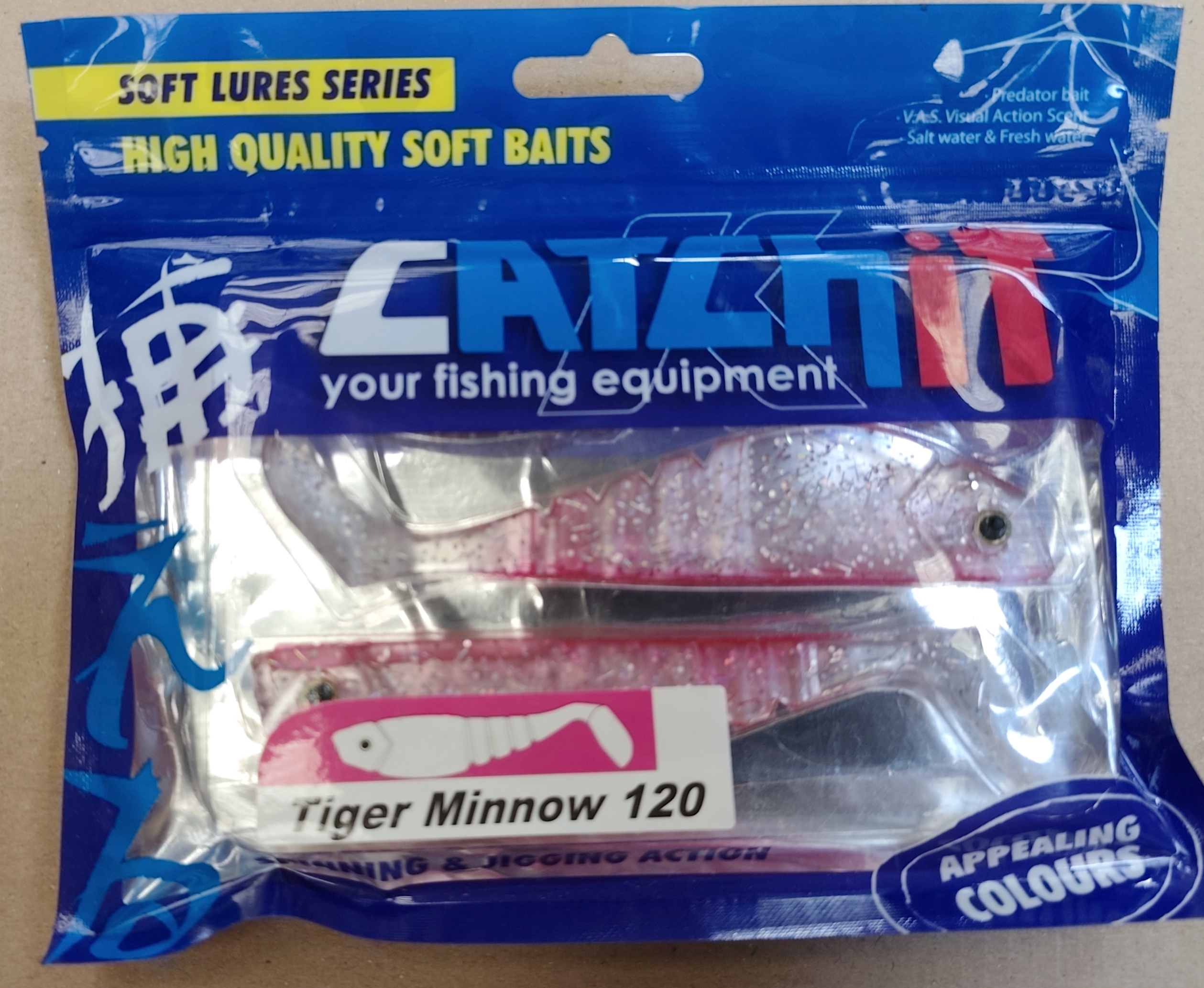 (DX)VINILO CATCH-IT TIGER MINNOW 120-53 (3 unidades)