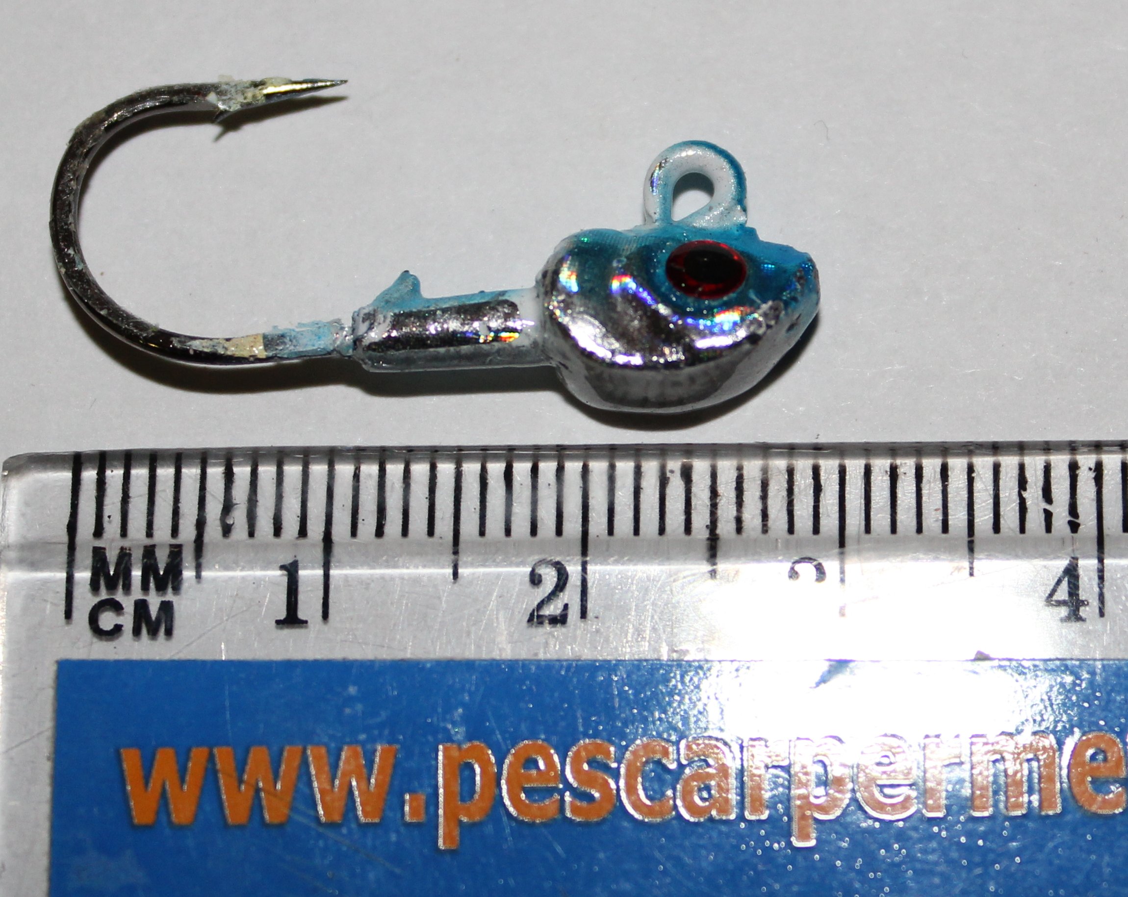 (DX)CABEZA JIG PEZ AZUL 3,5gr. (8 unidades) 2