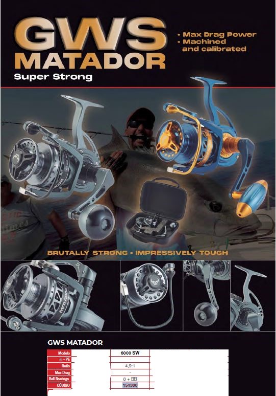 CARRETE XZOGA GWS MATADOR B6000SW 2