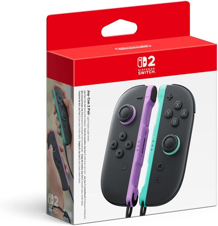 MANDOS JOYCON NINTENDO SWITCH 2  PURPURA/VERDE