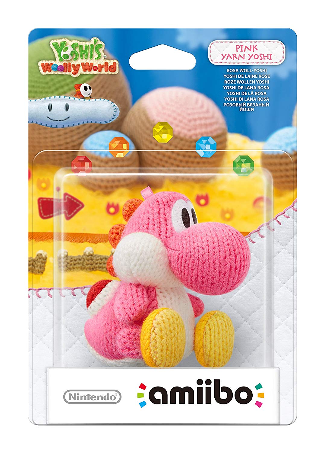 FIGURA AMIIBO YOSHI LANA ROSA