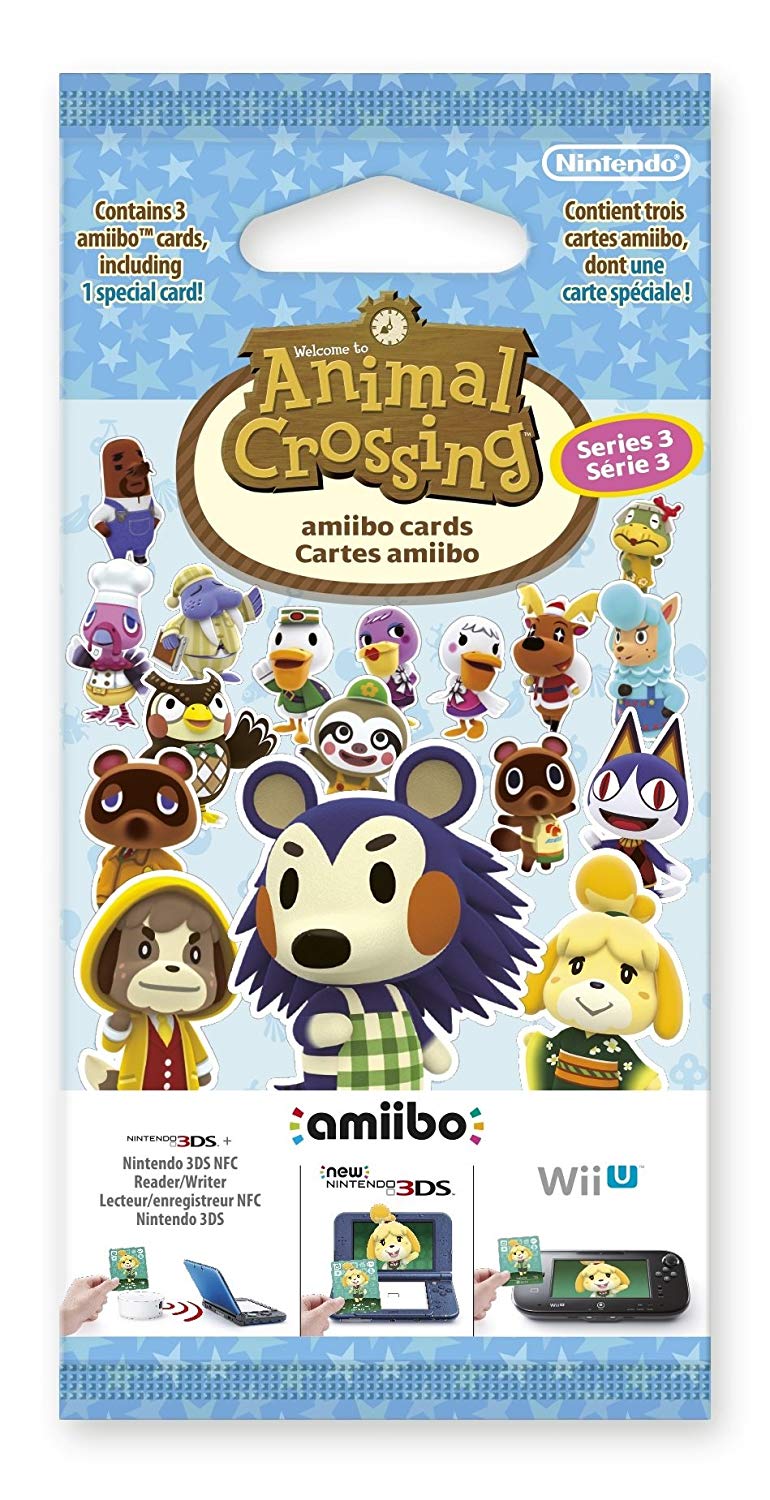 PACK 3 TARJETAS AMIIBO ANIMAL CROSSING SERIE 3