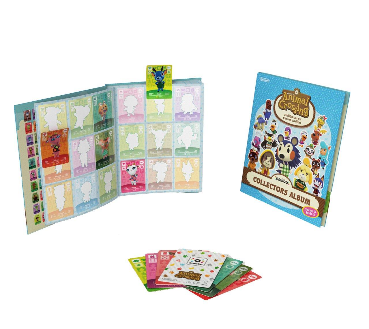 PACK 3 TARJETAS AMIIBO ANIMAL CROSSING + ALBUM 3