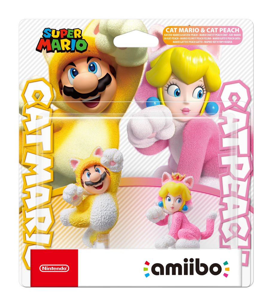 FIGURA AMIIBO MARIO FELINO PEACH FELINA