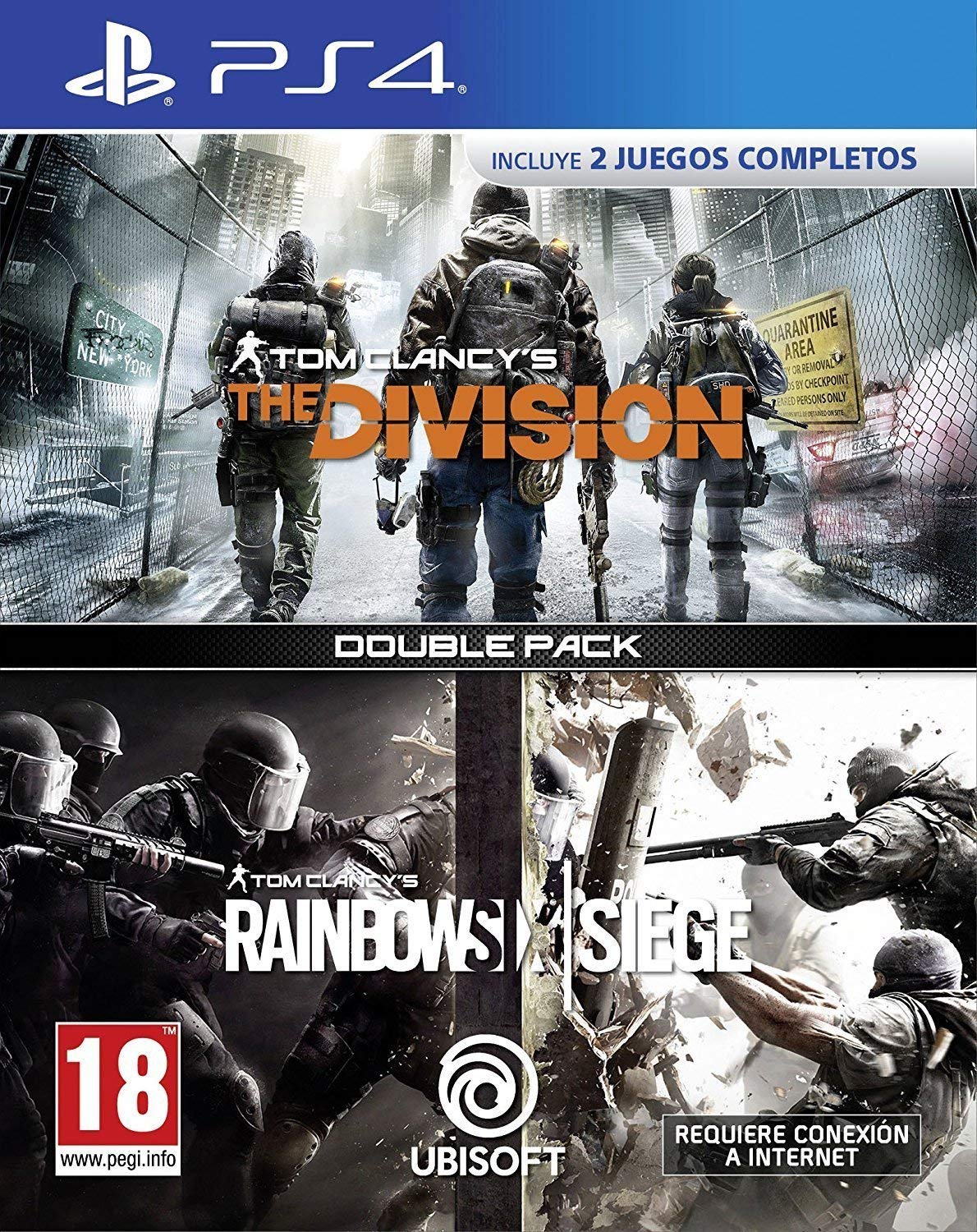 PS4 TOM CLANCYS THE DIVISION + RAINBOW SIX SIEGE