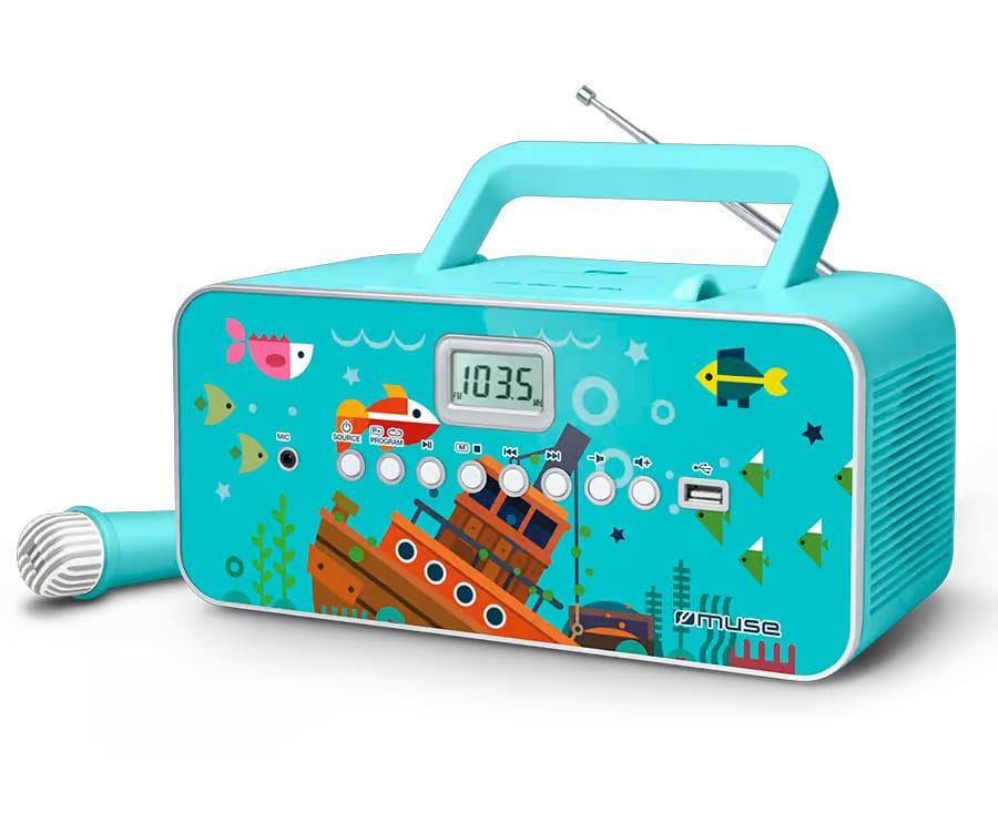 RADIO PORTÁTIL CD CON MICRÓFONO MUSE M-29 KB