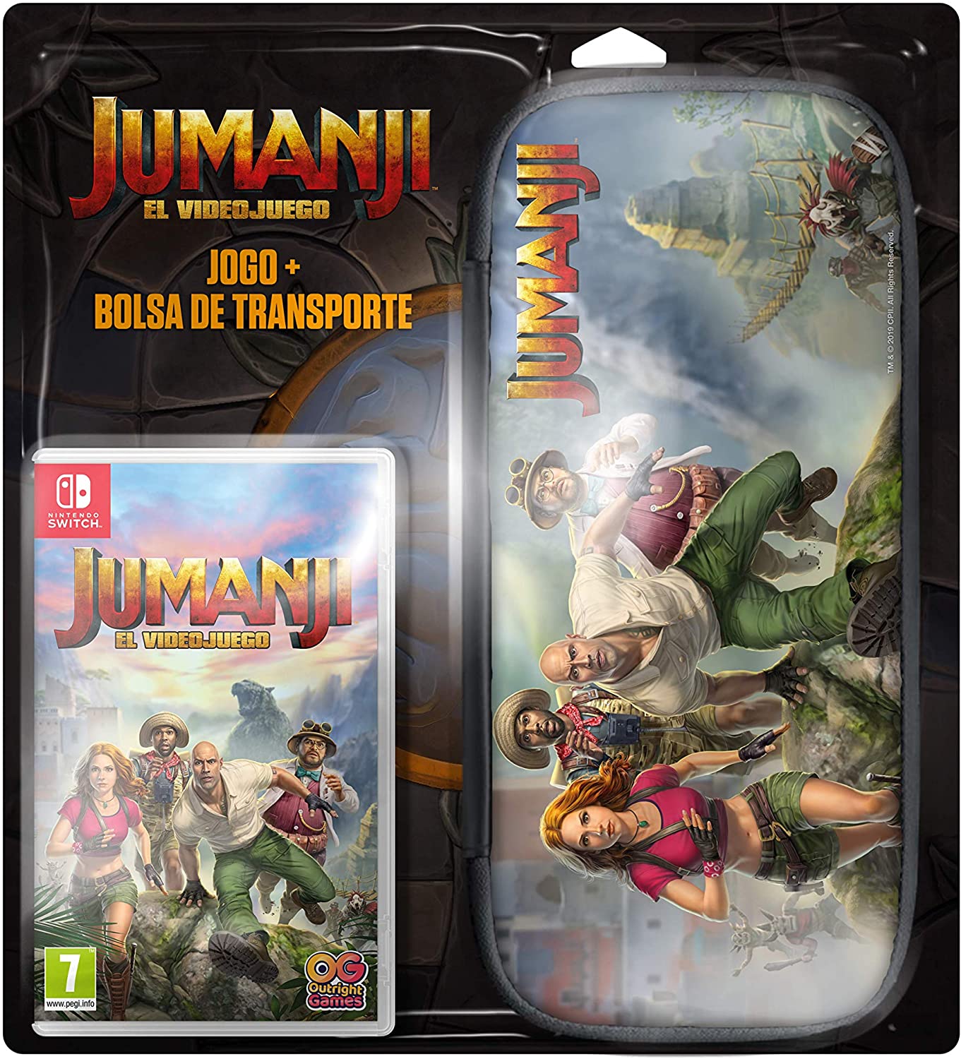 SWITCH JUMANJI EL VIDEOJUEGO GAME + CASE BUNDLE
