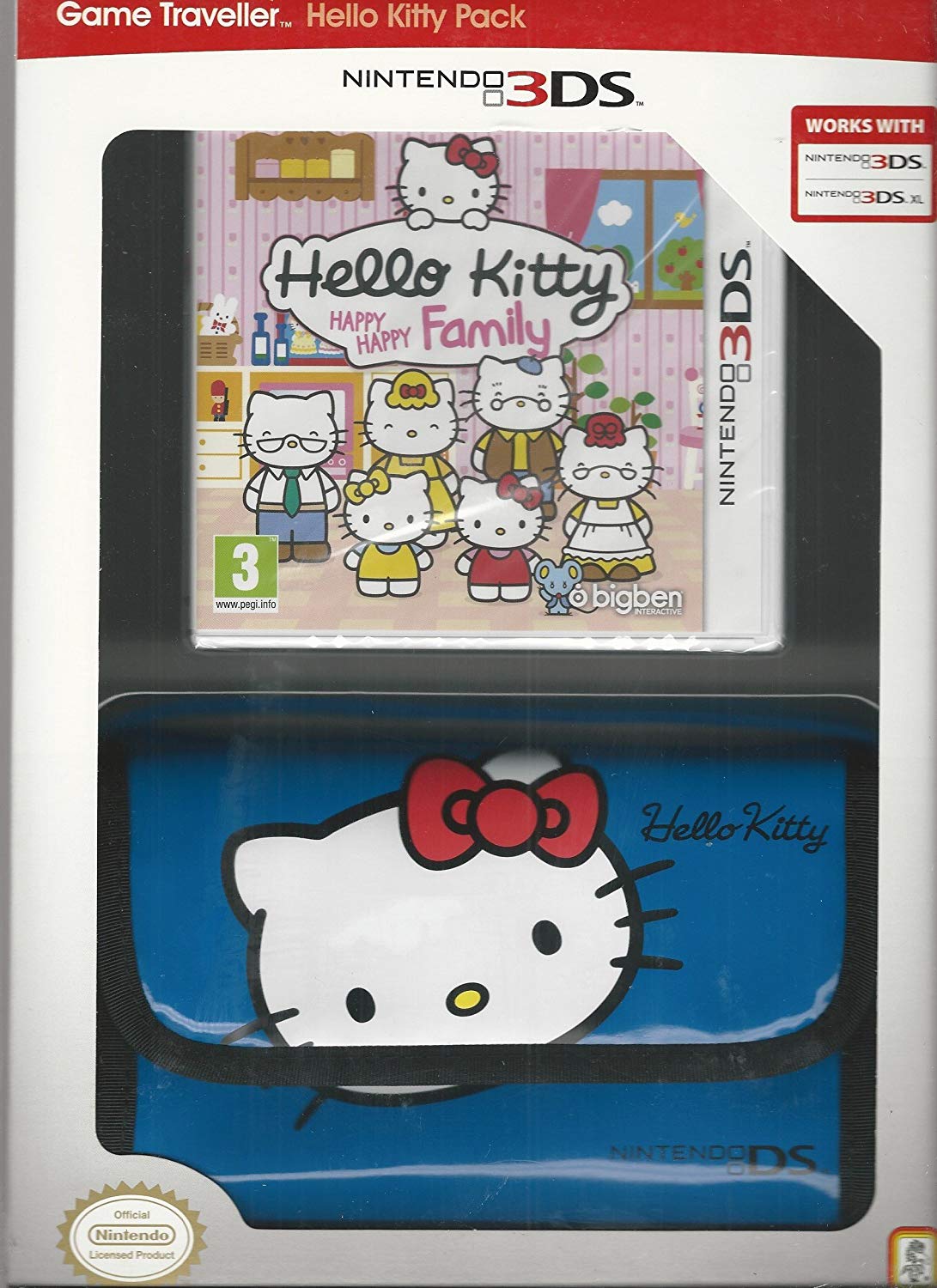 N3DS HELLO KITTY HAPPY HAPPY FAMILY + BOLSA KITTY