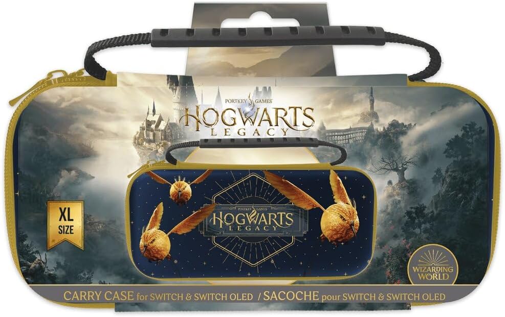 BOLSA CONSOLA NINTENDO SWITCH/OLED HOGWARTS DORADA