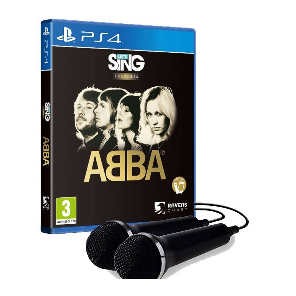 PS4 LETS SING ABBA + 2 MICROS (PROMO)