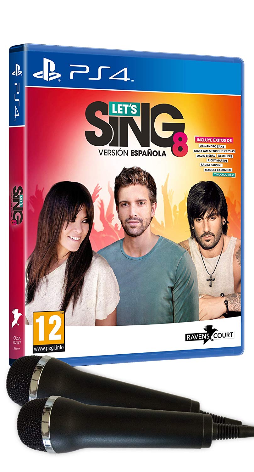 PS4 LETS SING 8 VERSION ESPAÑOLA + 2 MICROS