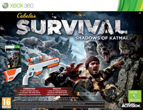 X360 CABELAS SURVIVOR SHADOWS OF KATMAI + ESCOPETA