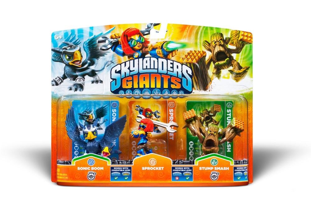 SKYLANDERS PACK 3 (SONIC BOOM+SPROCKET+STUMP SMASH