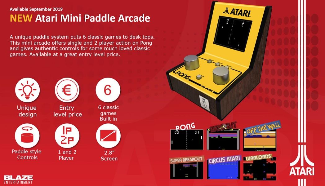 CONSOLA ATARI 5 GAME MINI PADDLE ARCADE