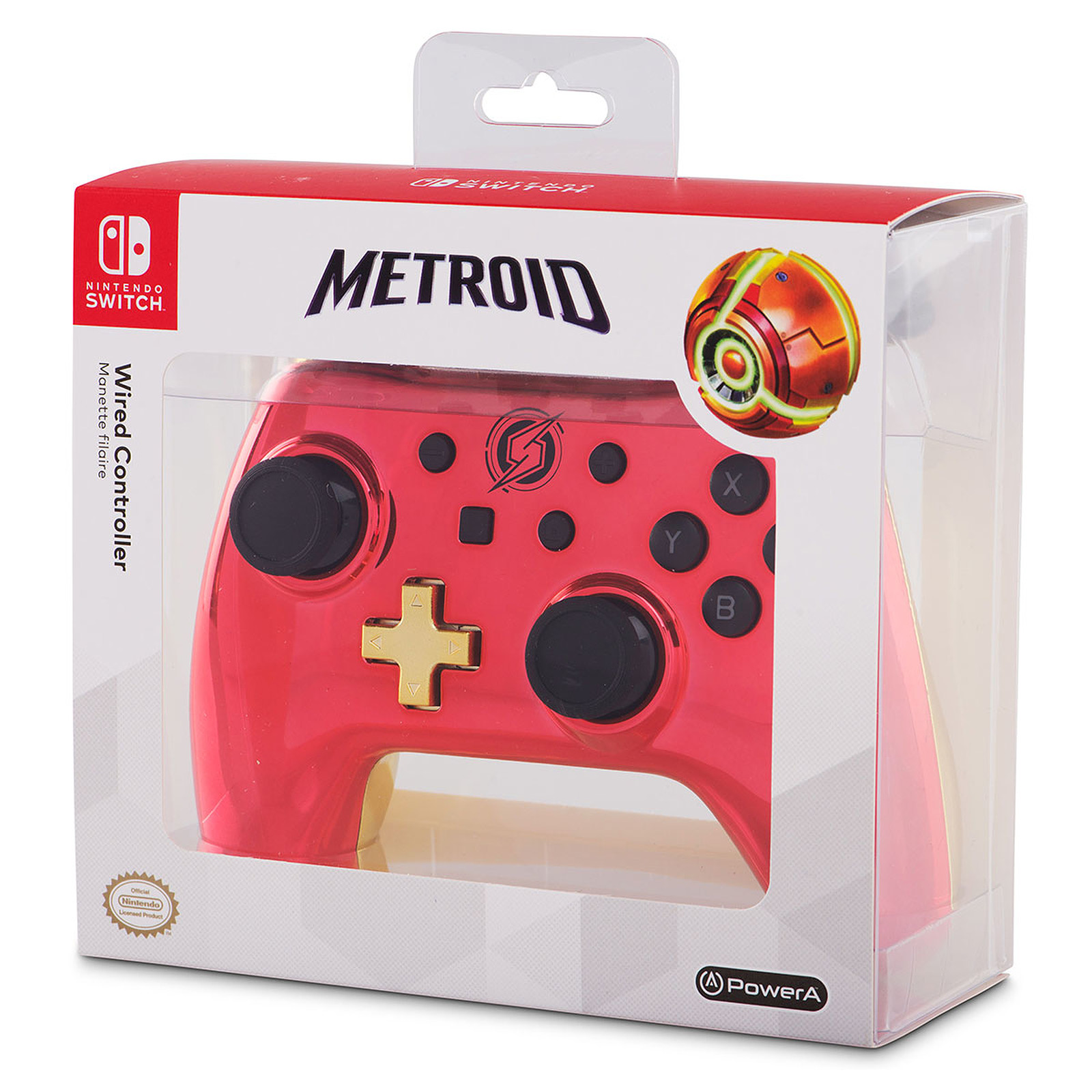 MANDO WIRED CONTROLLER CHROME METROID SWITCH