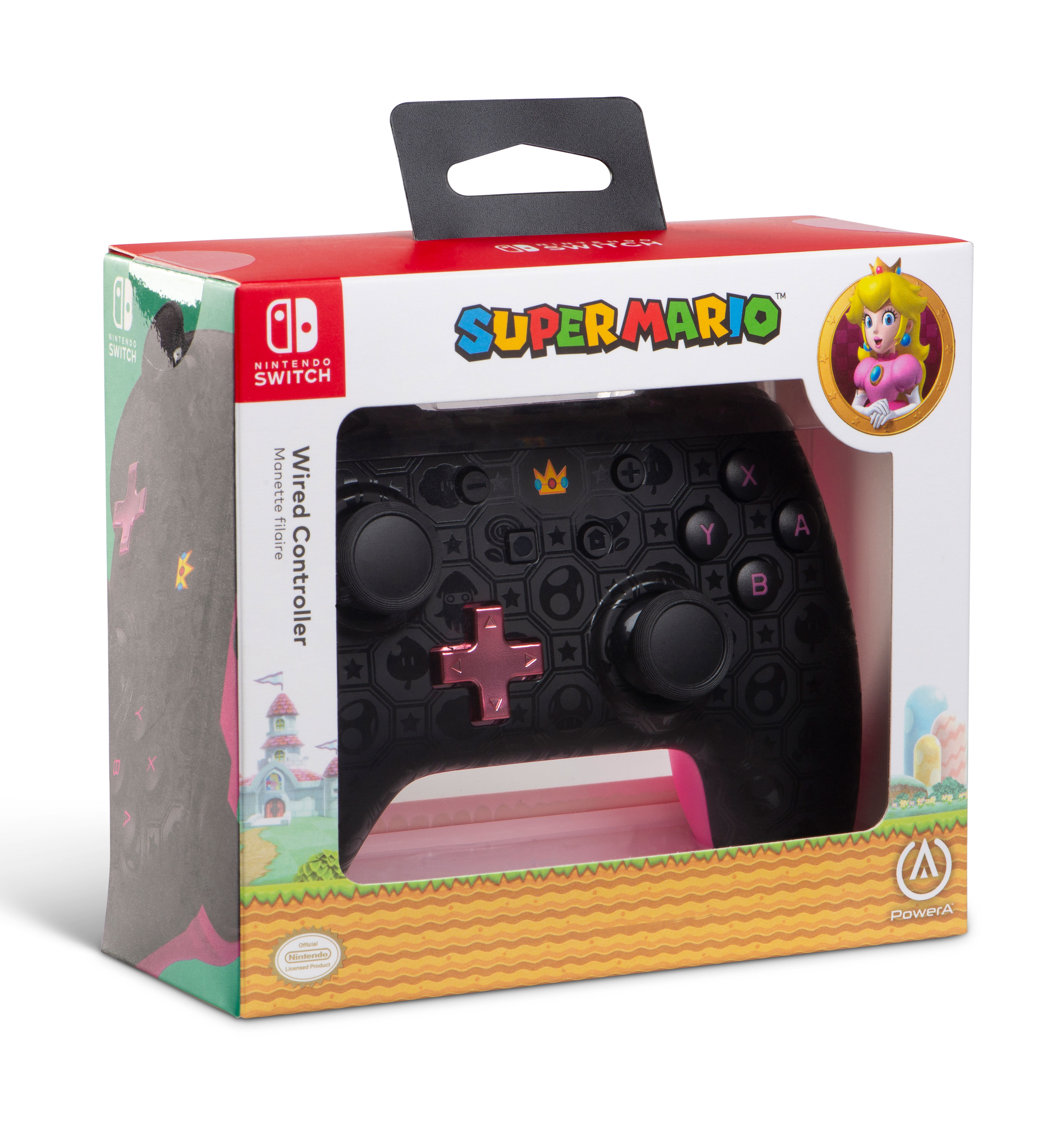 MANDO WIRED CONTROLLER PEACH SUPER MARIO SWITCH