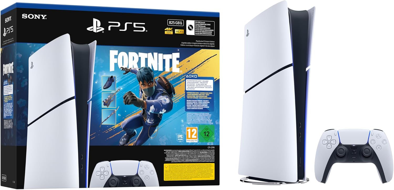 CONSOLA PS5 SLIM DIGITAL CHASIS E + FORTNITE PROMO
