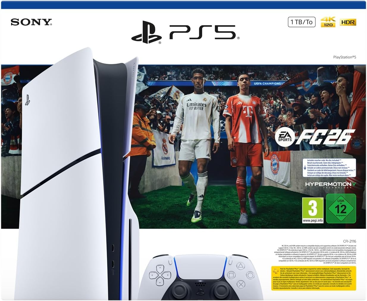 CONSOLA PS5 SLIM LECTOR + EA SPORTS FC 26