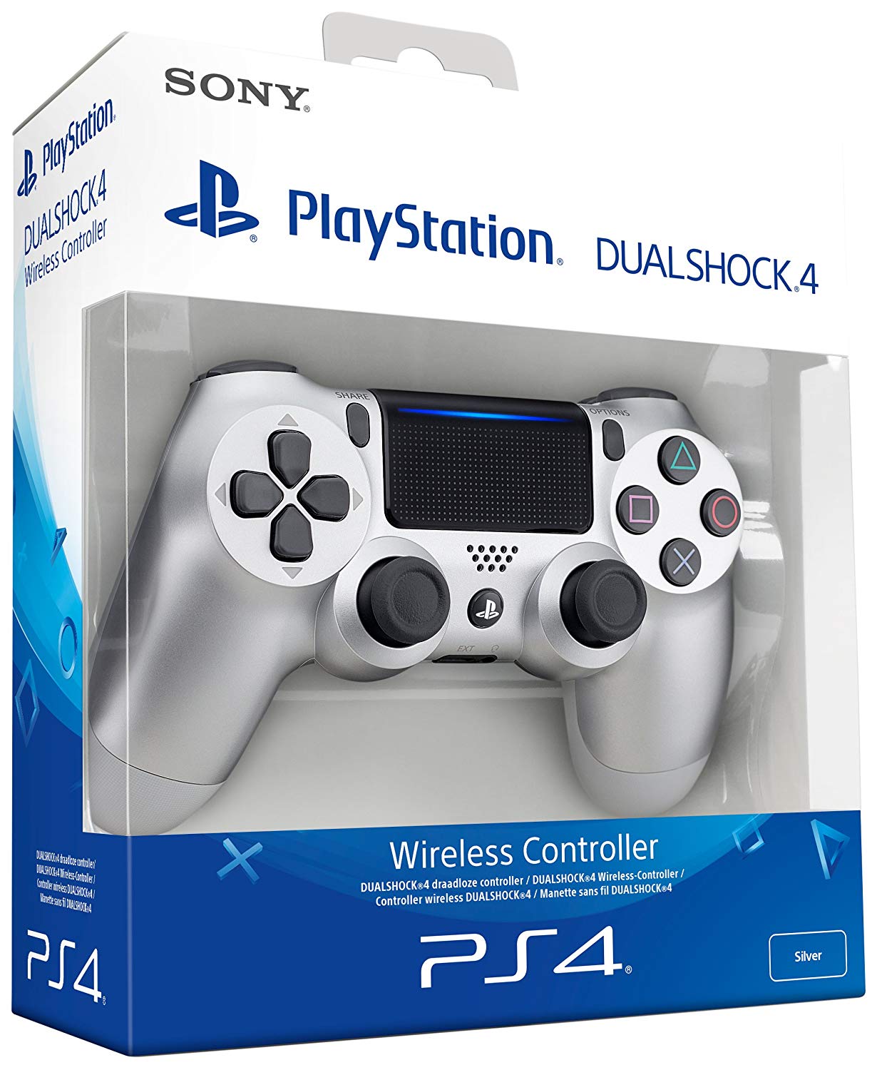MANDO DUALSHOCK SILVER PLATA SONY V2 PS4