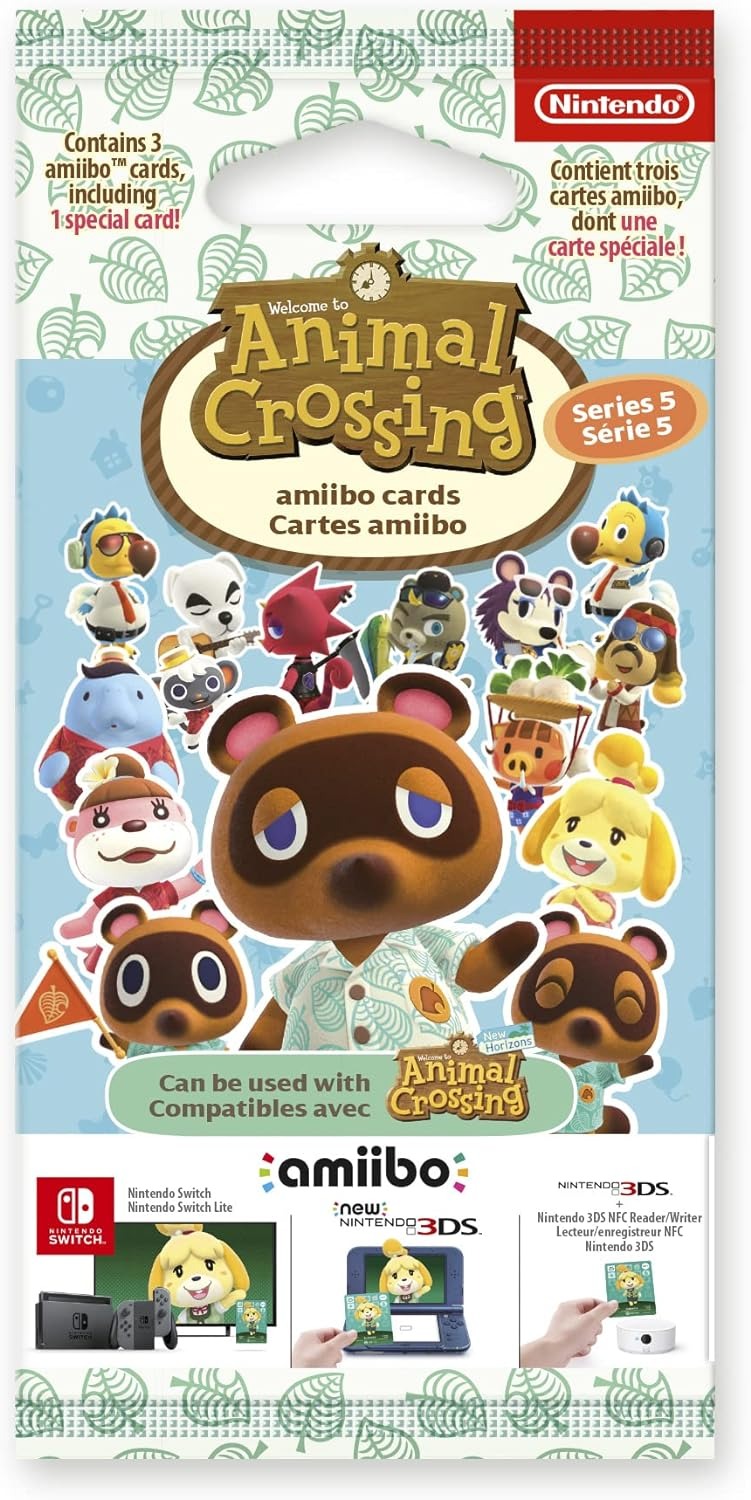 PACK 3 TARJETAS AMIIBO ANIMAL CROSSING SERIE 5