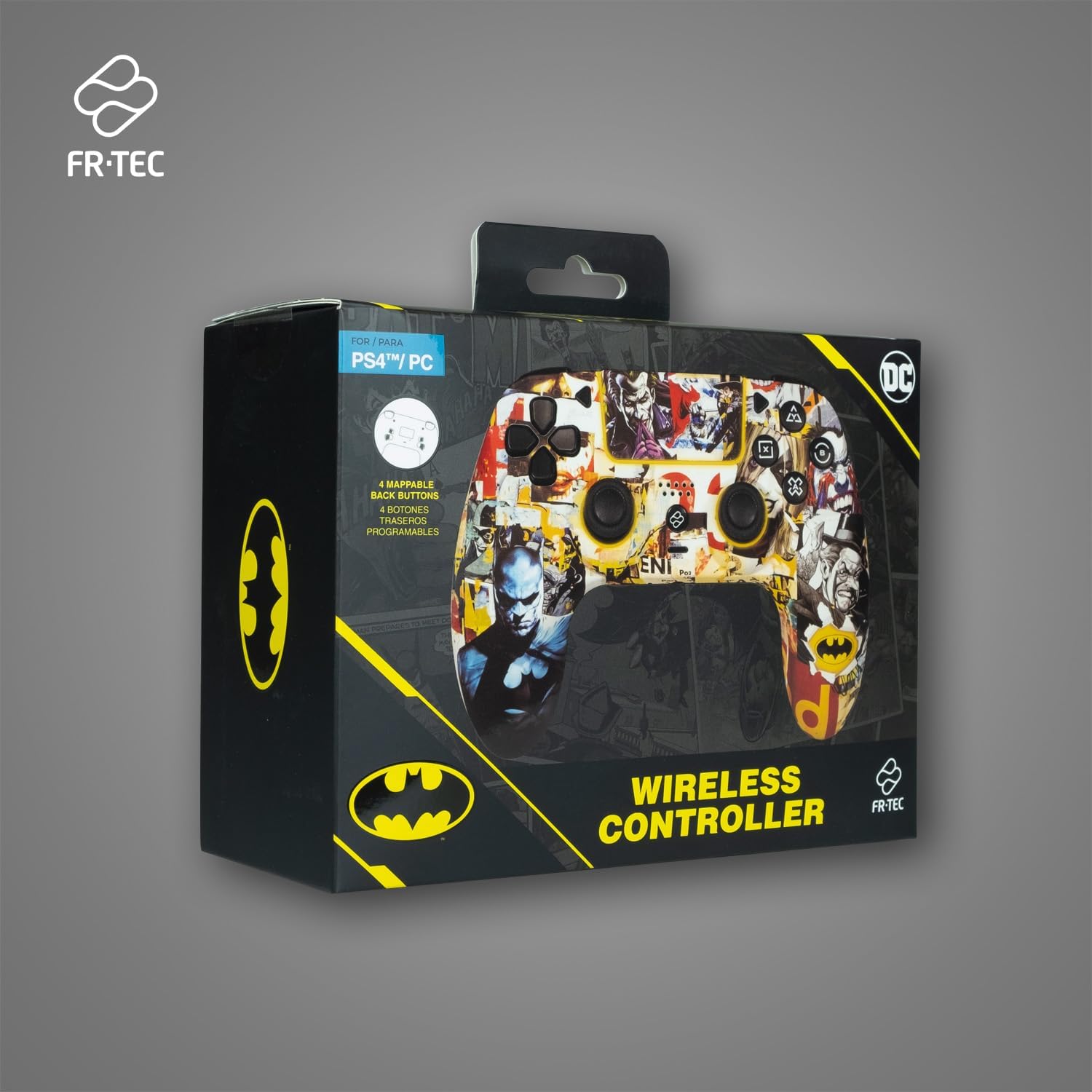 MANDO GAMEPAD INALAMBRICO FR-TEC BATMAN PS4-PC