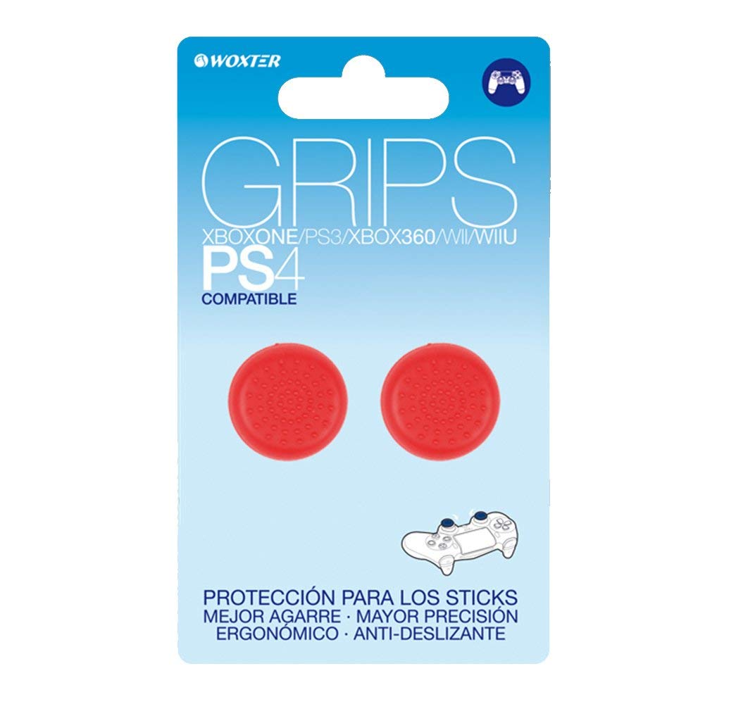 GRIPS PROTECTOR STICK MANDOS PS4-PS3-X360 ROJO