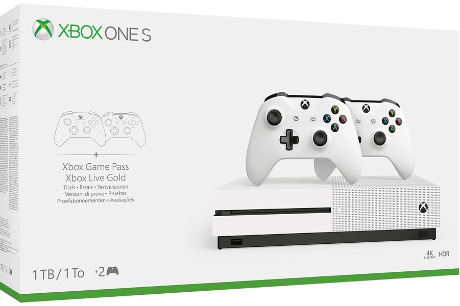 CONSOLA XBOX ONE S 1 TB + 2 MANDOS WIRELESS