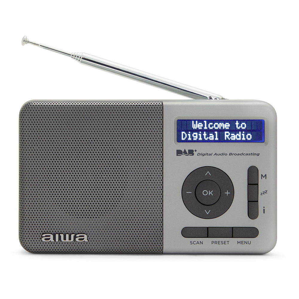 RADIO PORTATIL DIGITAL AIWA RD-40DAB PLATA 