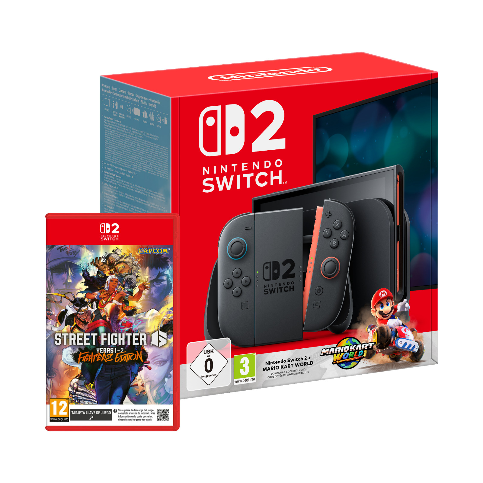CONSOLA NINTENDO SWITCH 2+MARIO KART+STREET FIGHTE