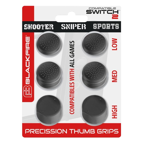 PACK 6 GRIPS PRECISION BLACKFIRE NINTENDO SWITCH 2
