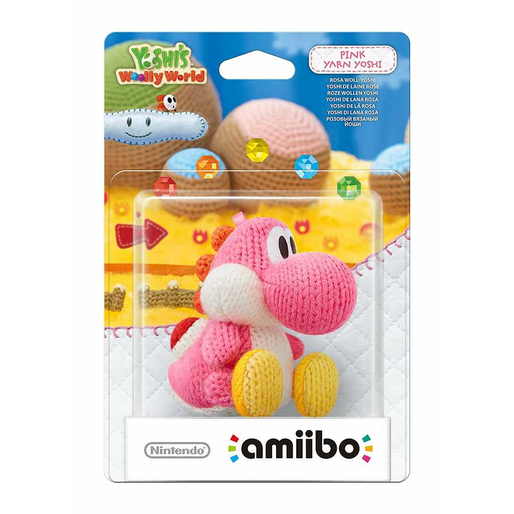 FIGURA AMIIBO YOSHI LANA ROSA