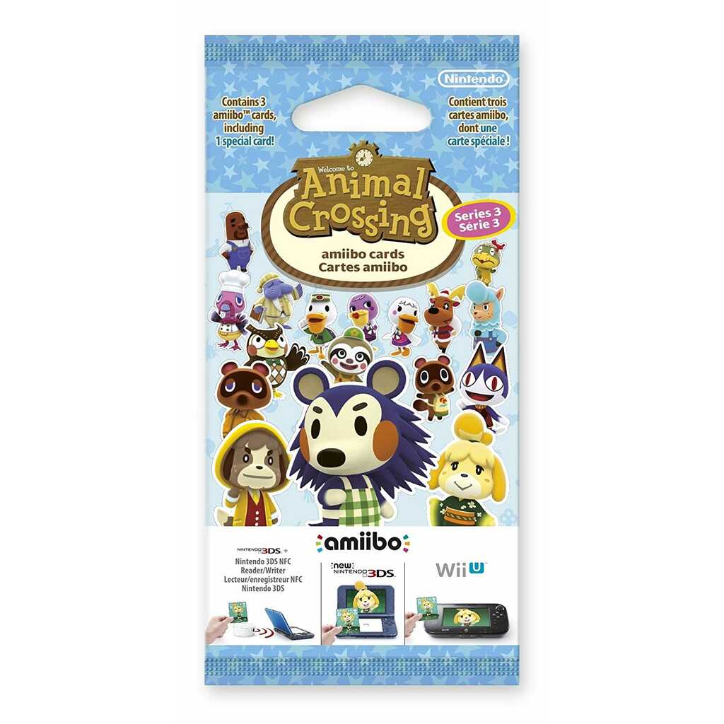 PACK 3 TARJETAS AMIIBO ANIMAL CROSSING SERIE 3
