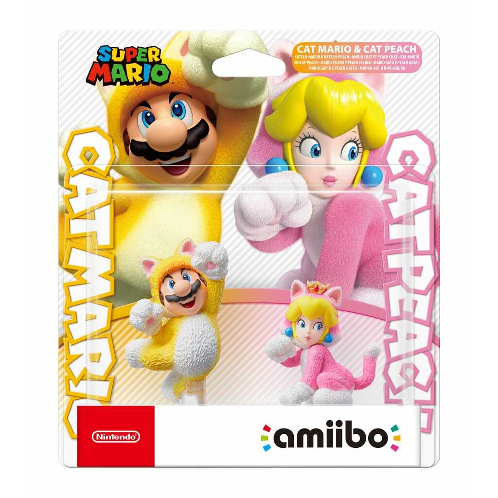 FIGURA AMIIBO MARIO FELINO PEACH FELINA