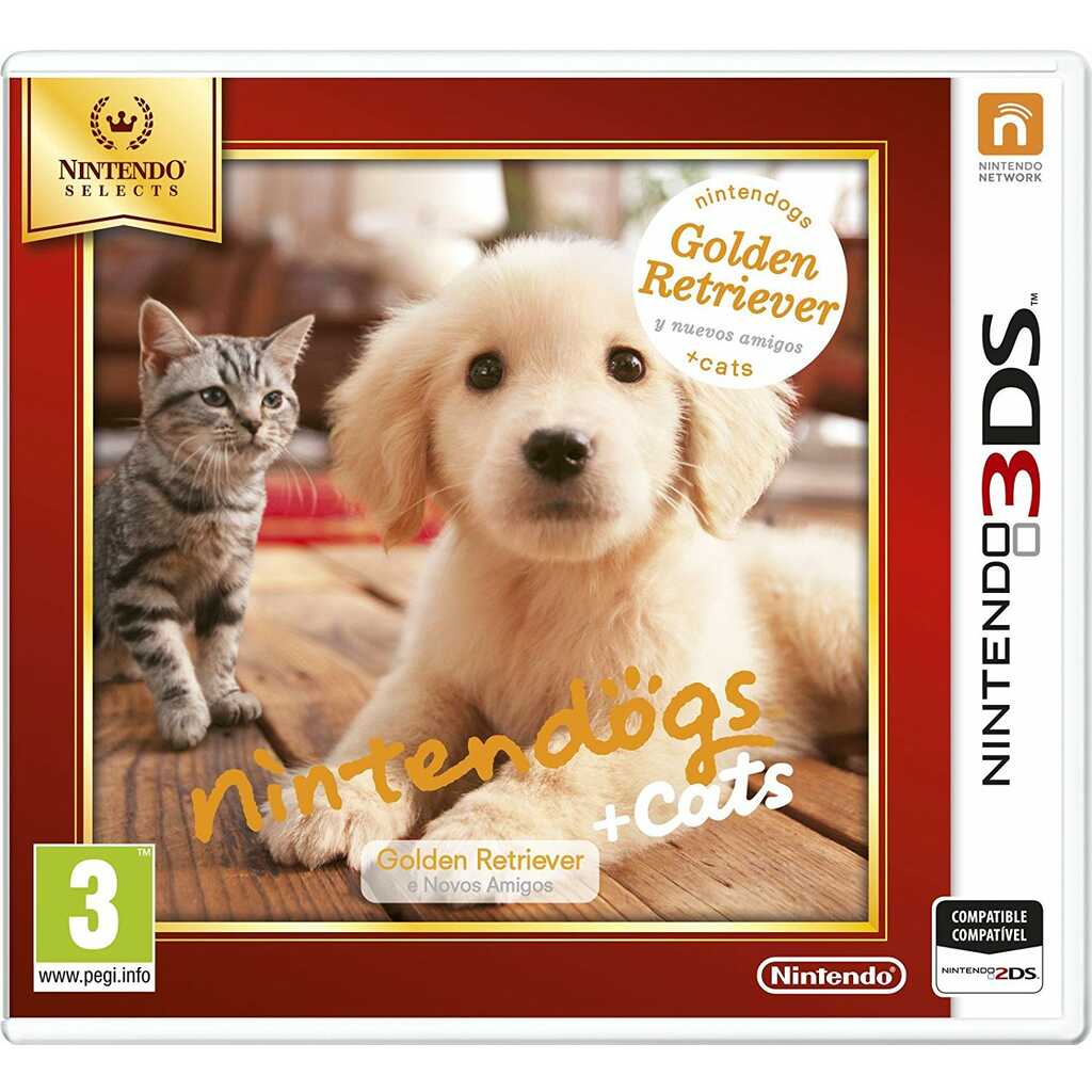 N3DS NINTENDOGS + CATS GOLDEN RETRIEVER SELECTS