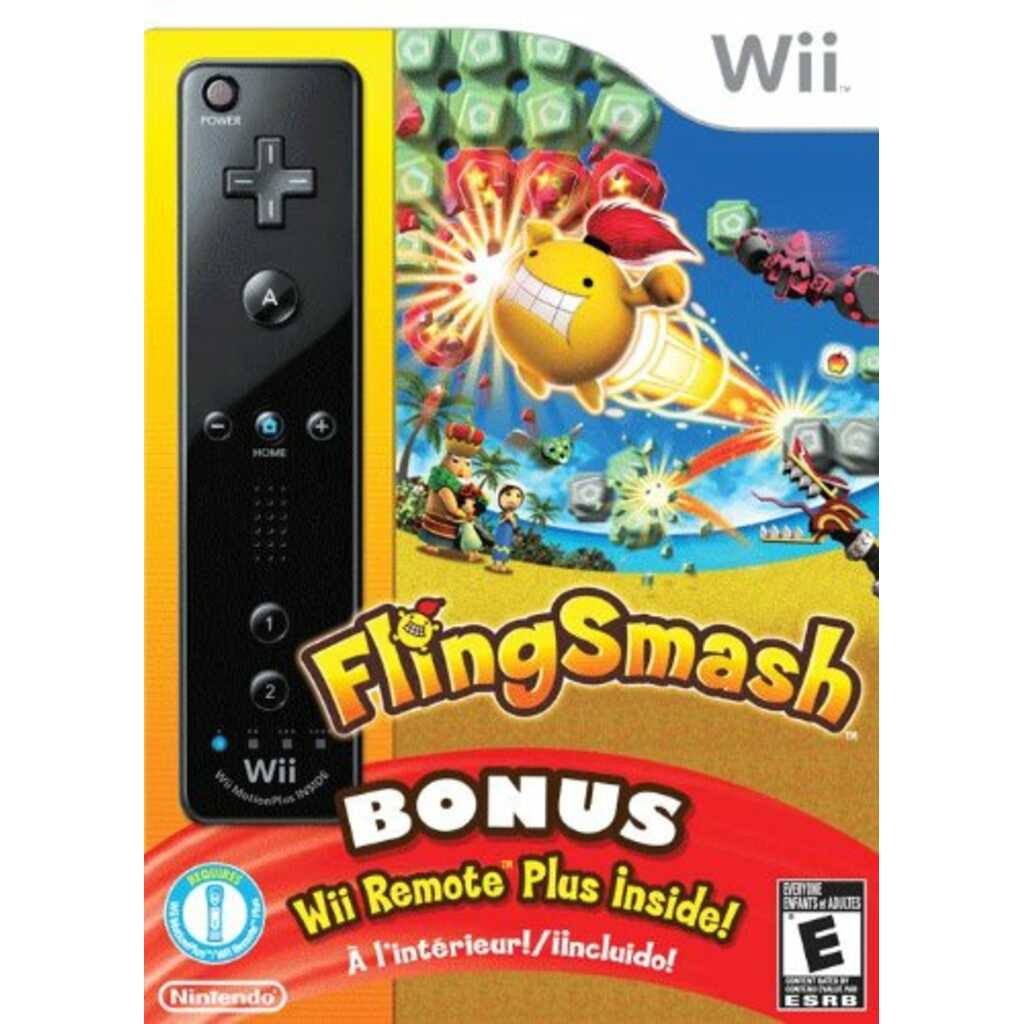 WII FLINGSMASH + WII REMOTE PLUS NEGRO