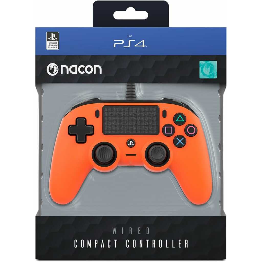 MANDO NACON CON CABLE NARANJA PS4