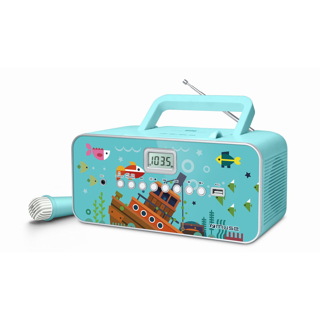 RADIO PORTÁTIL CD CON MICRÓFONO MUSE M-29 KB
