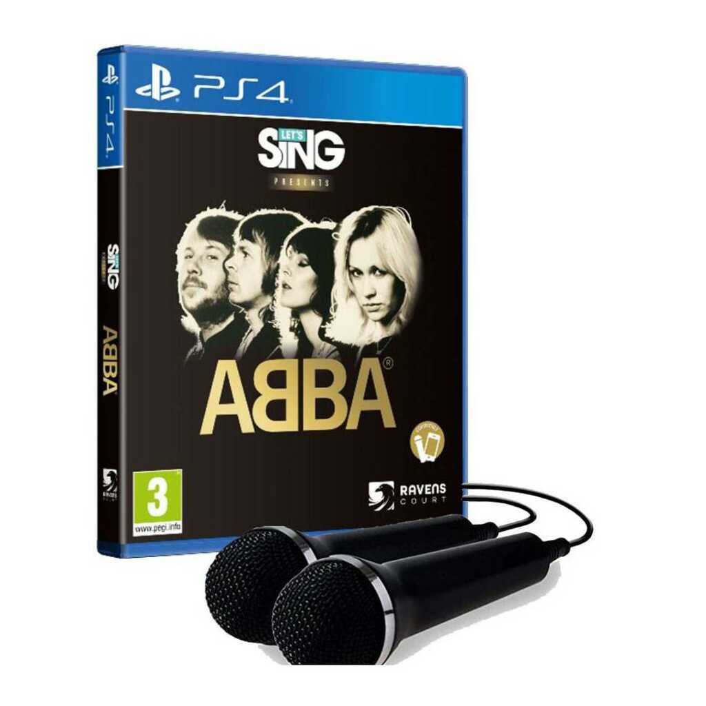 PS4 LETS SING ABBA + 2 MICROS (PROMO)
