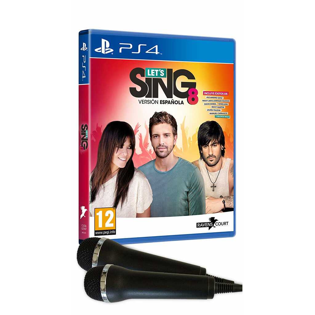 PS4 LETS SING 8 VERSION ESPAÑOLA + 2 MICROS