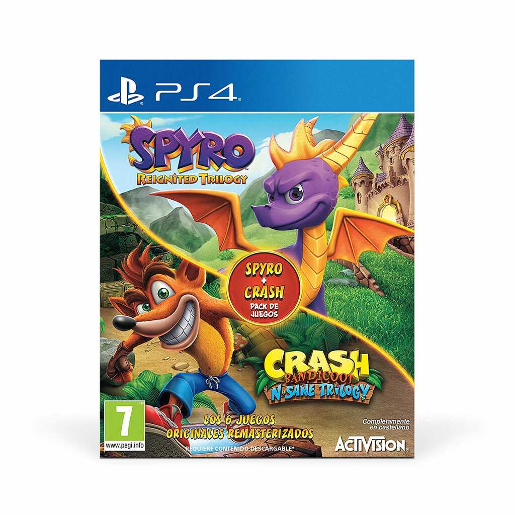 PS4 PACK CRASH BANDICOOT + SPYRO REIGNITED TRILOGY